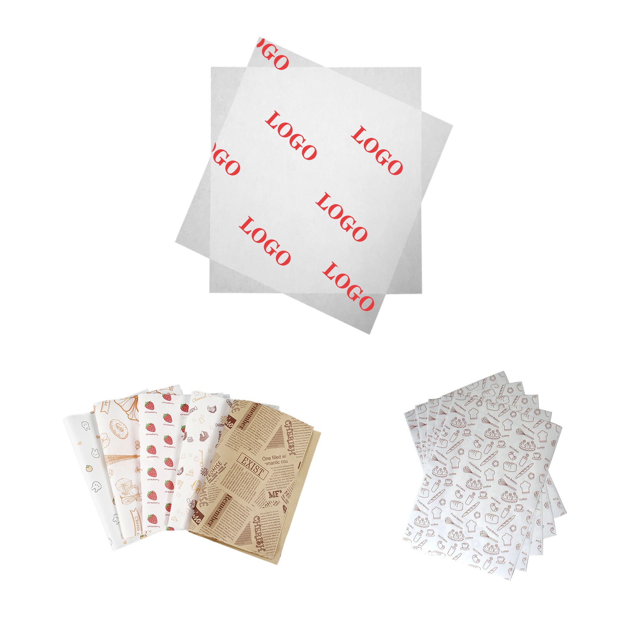 12" x 12" Hamburger Wrappers Greaseproof 4