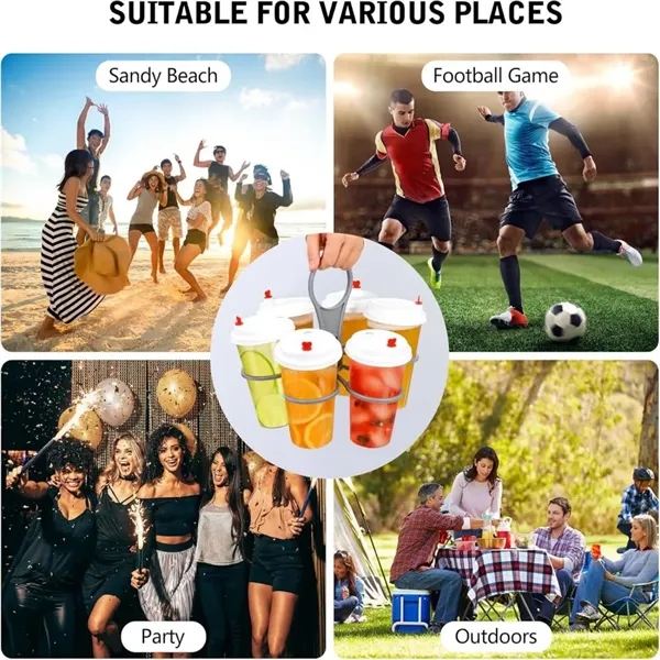 Fold Away Cup Carrier for Commutes, Fitness and Travel 4