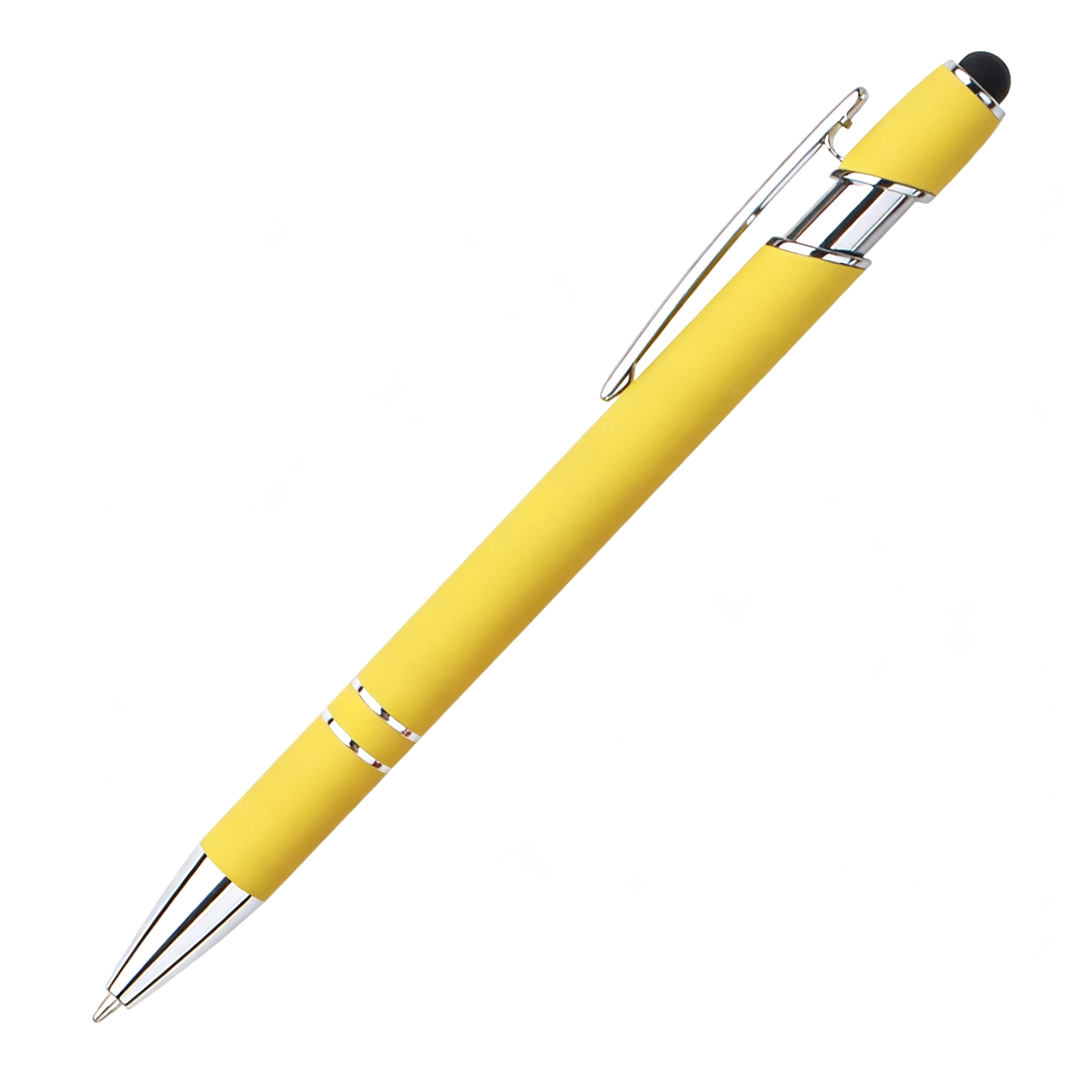 Stylus Soft Touch Rubberized Metal Ball Point Pen 6