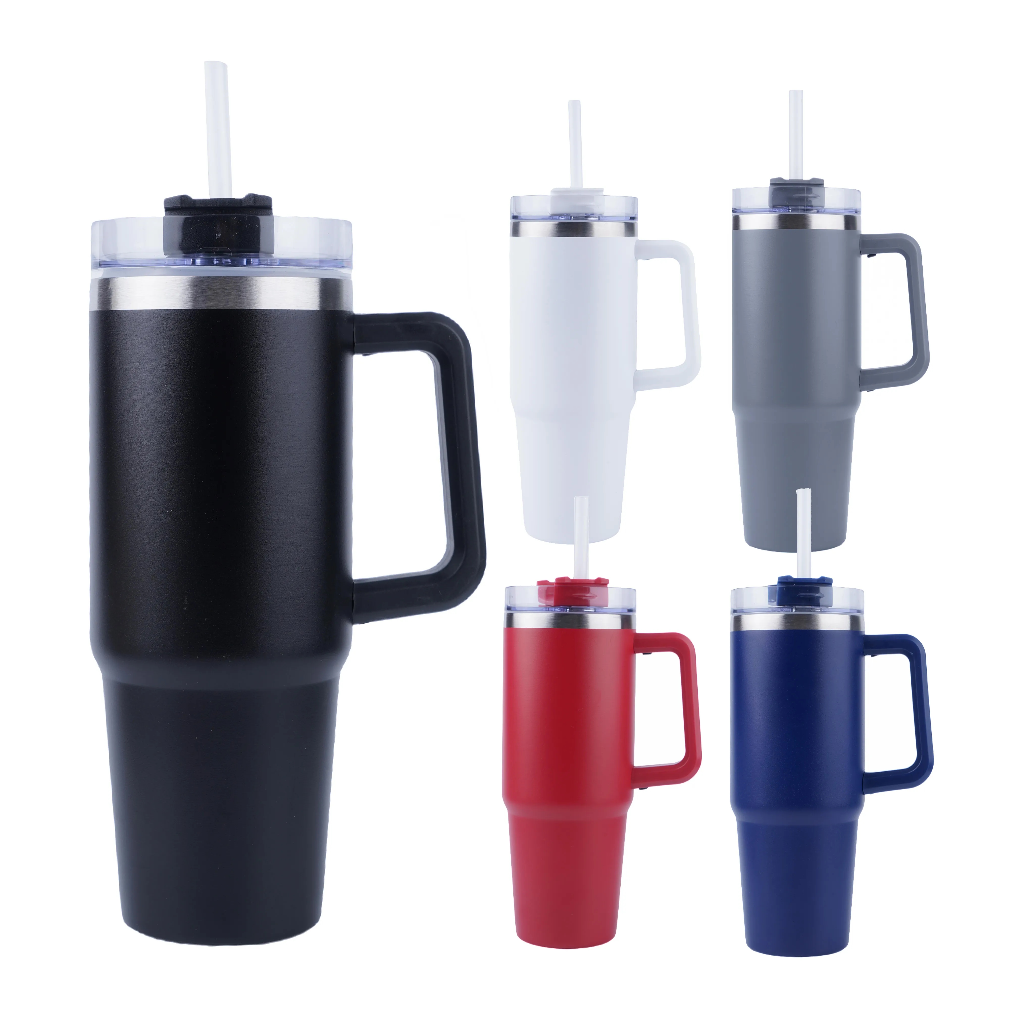 30oz double wall SS vacuum Mug & Straw Lid with Twist Close 12