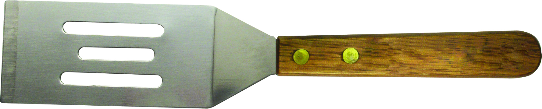 Wood Handle Slotted Spatula 8