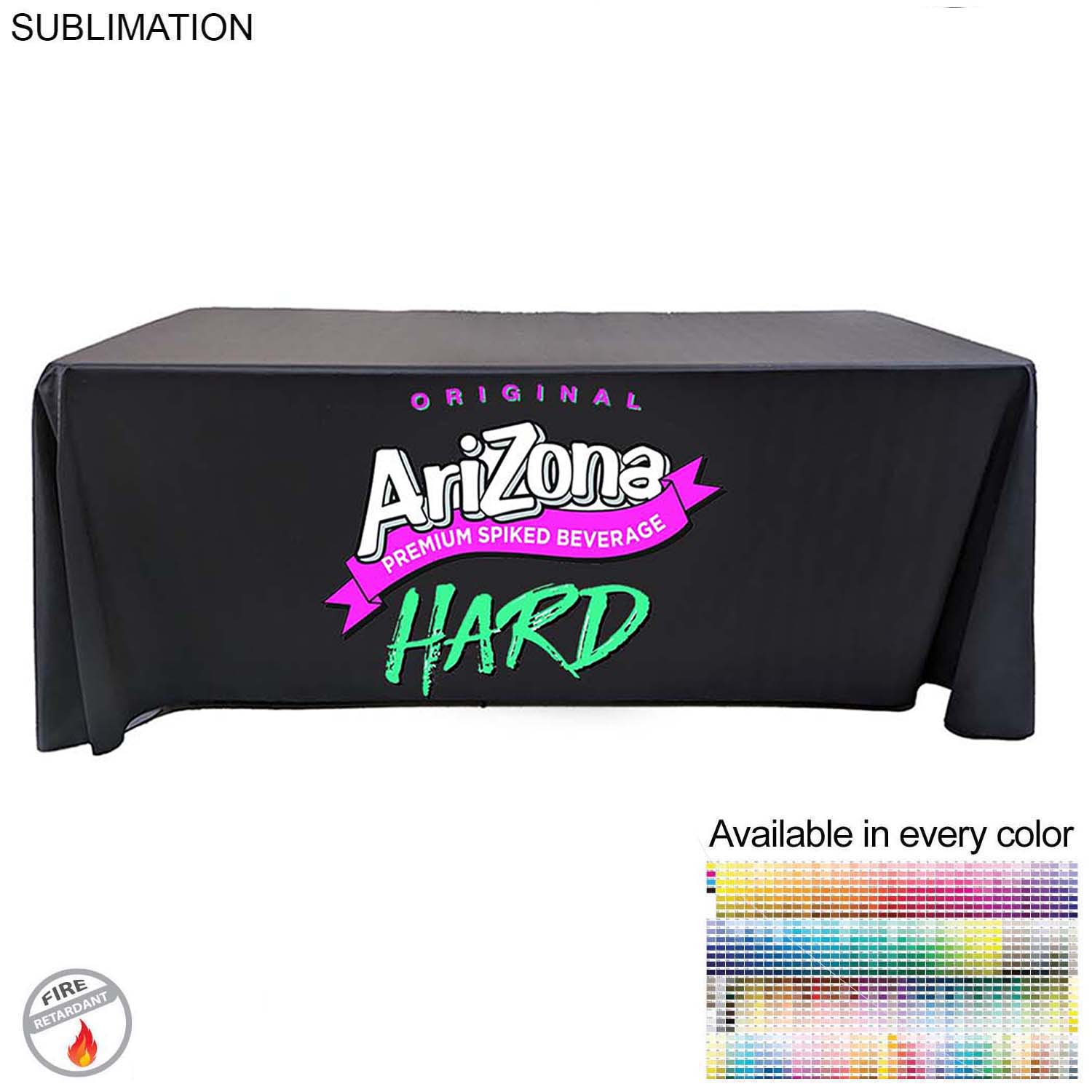 24Hr Express Ship-Tradeshow Booth Package,3'W x 96"h EuroFit Tension Fabric Display & 6' Tablecloth 27