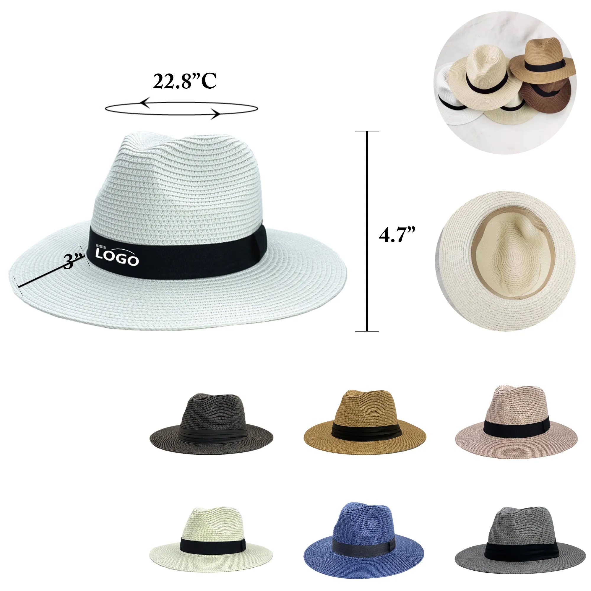 Straw Hat Summer Sun Beach Cap