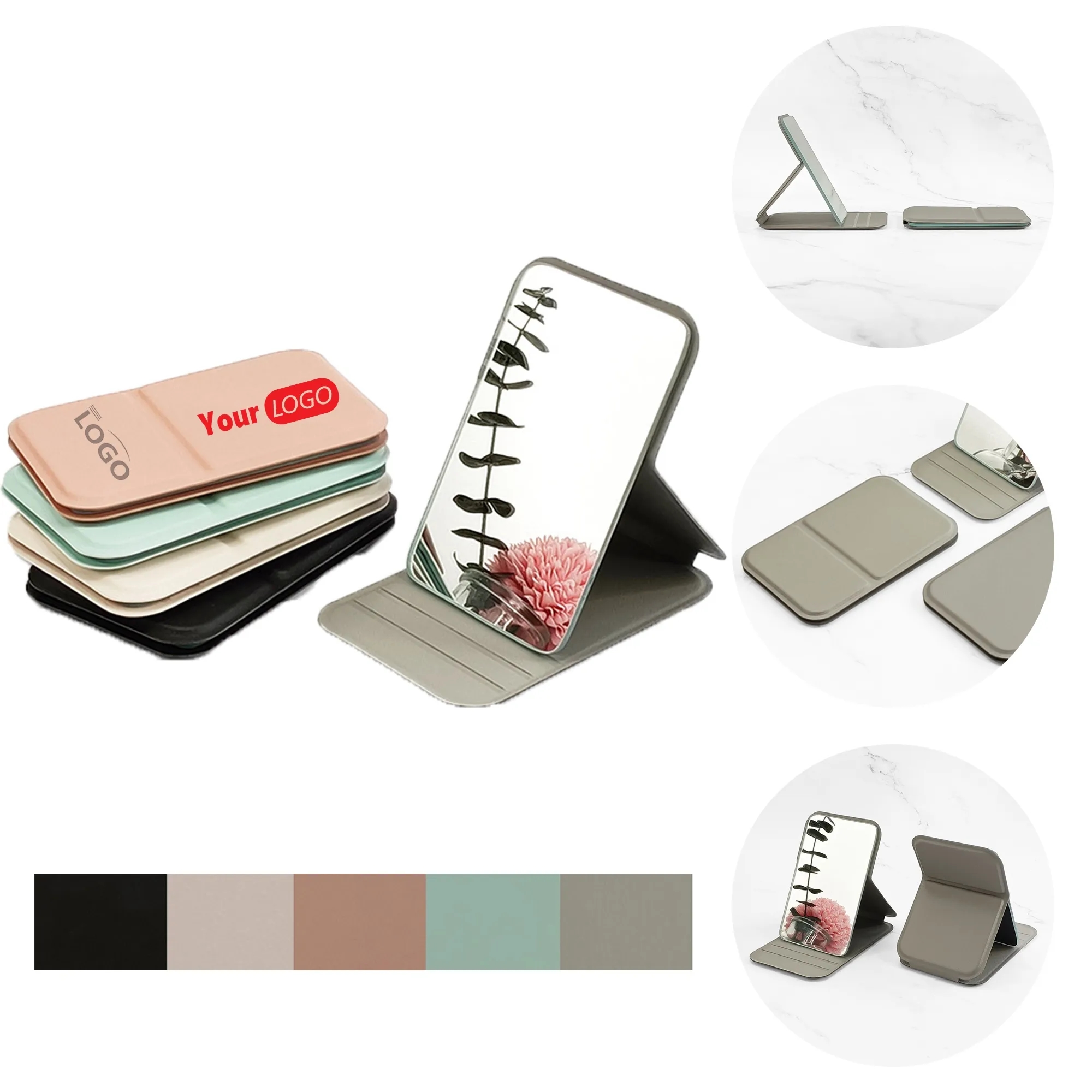 Shatterproof Stainless Steel Ultrathin Folding Makeup Mirror 5