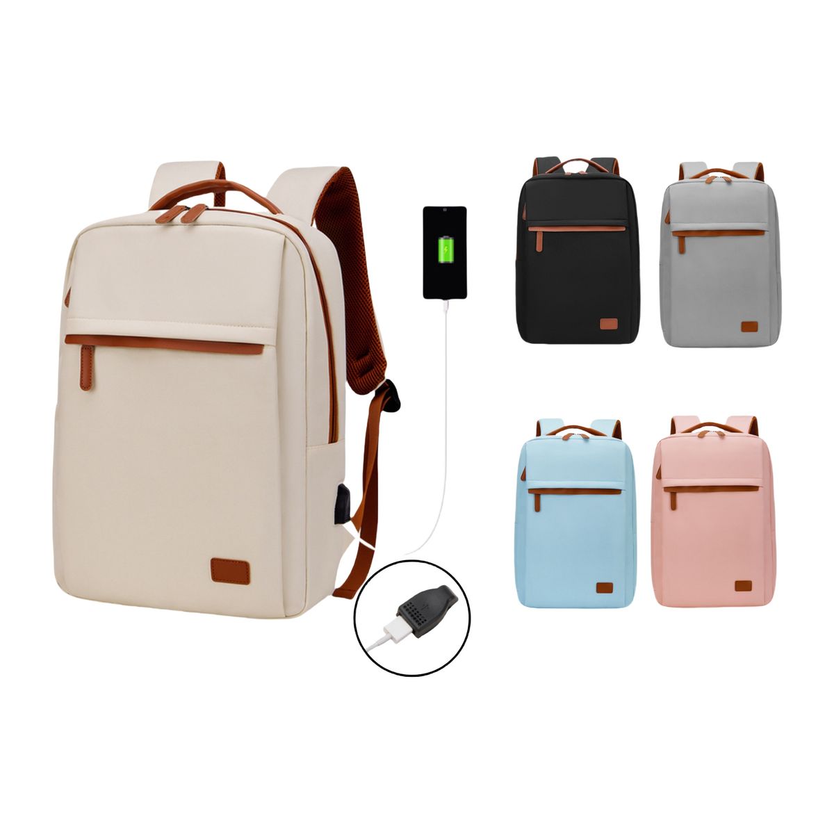 USB Computer Bag For Business Commuting Waterproof 5