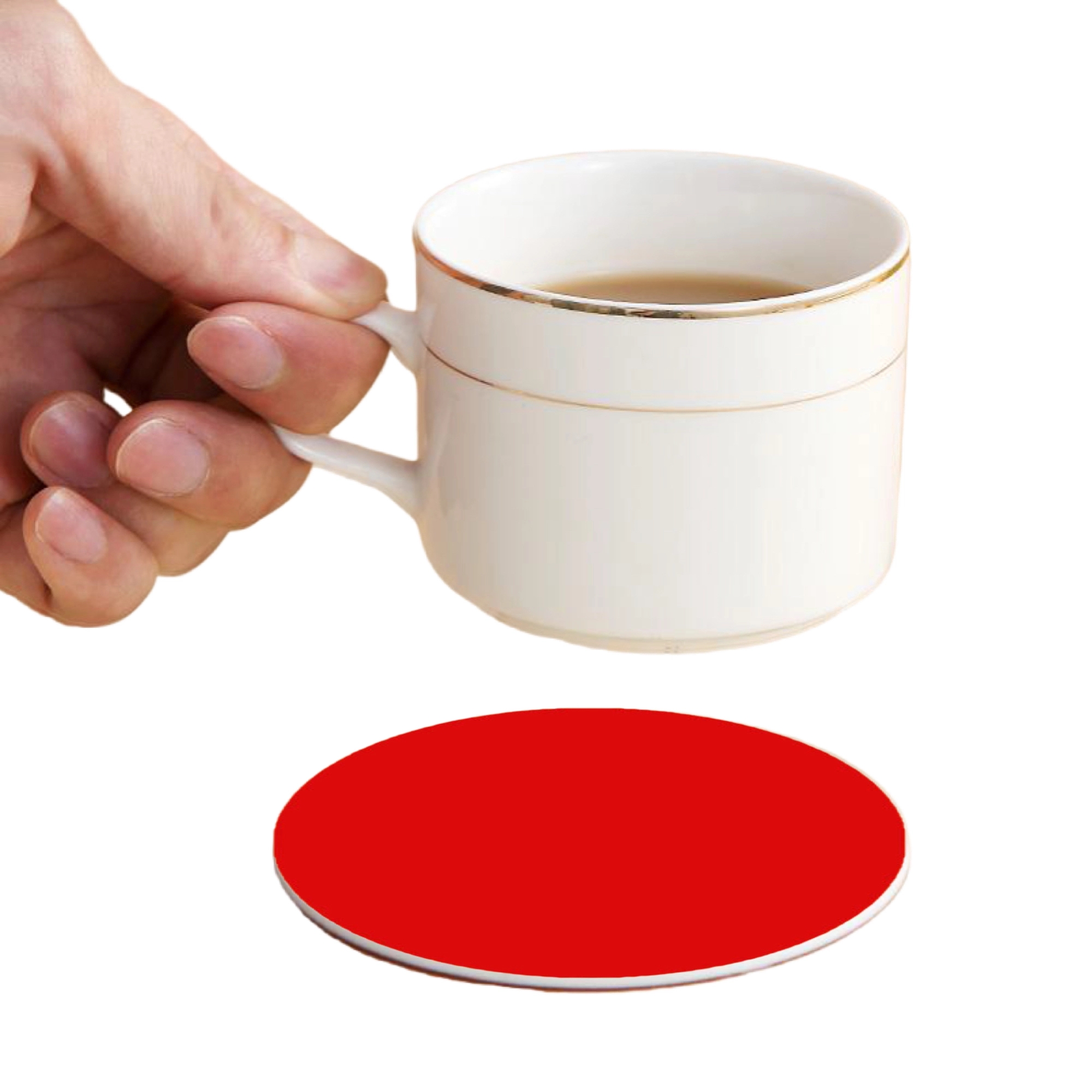 MOQ 50 Full Color PVC Round Coasters 37