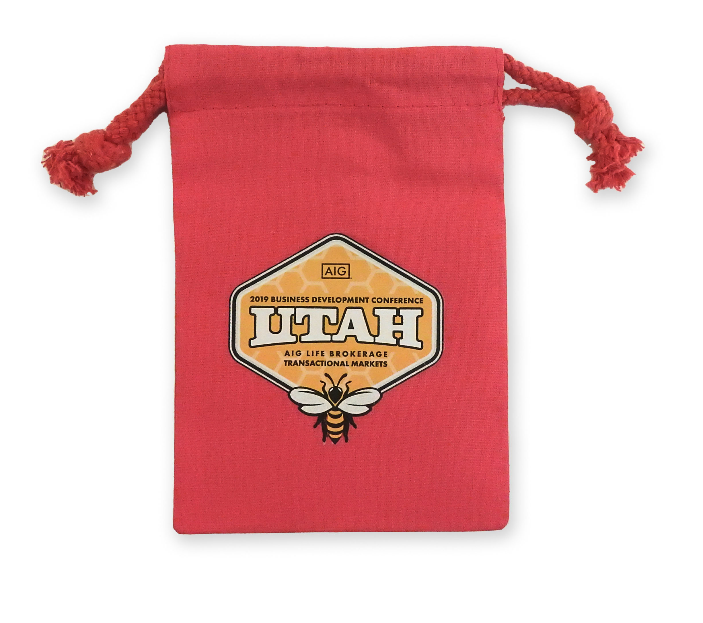 “RED” SeriesCotton Drawstring Bags 5x7"