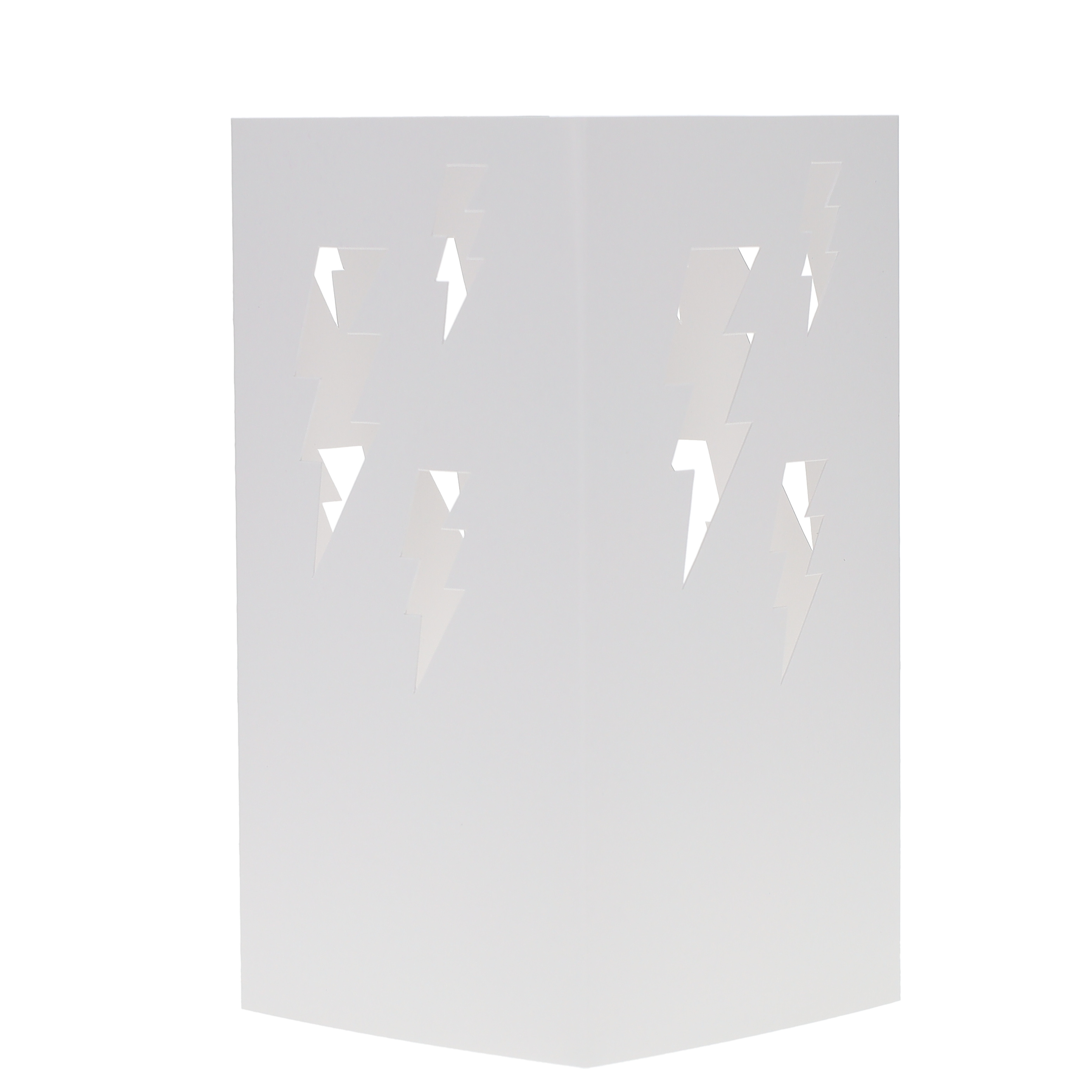 Table Luminary Card Stock 12 pt 4 Sided 4.250" x 4.250" x 8.000" Lightning White Digital Print 6