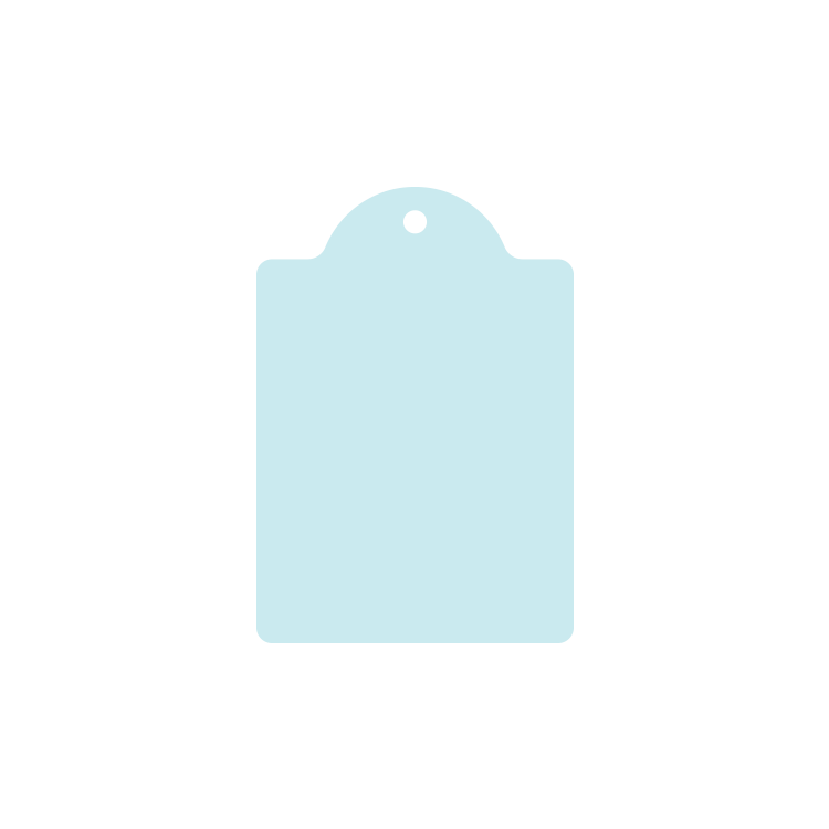 Promo Tag Card Stock 12 pt 01 - 15 sq in White (Stock Shape #) Digital Print 30