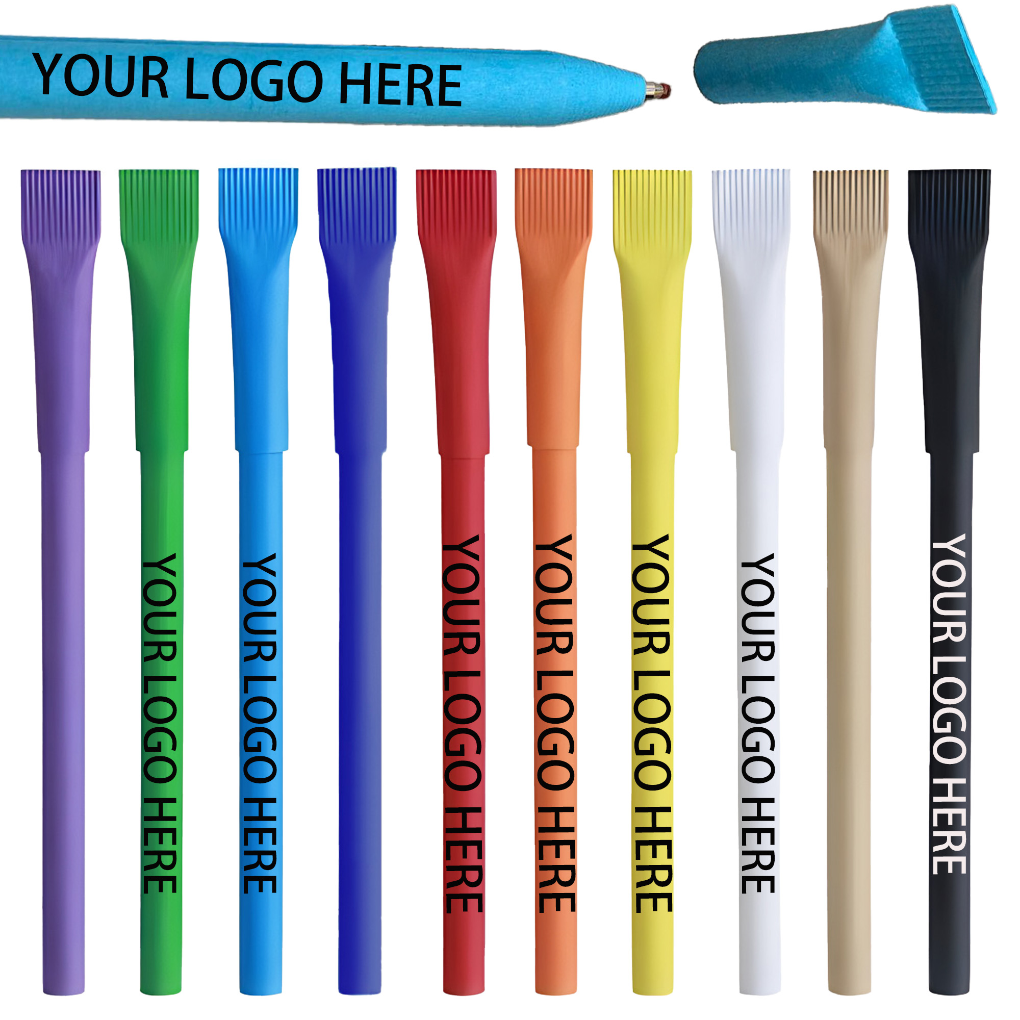 Assorted Colors Eco Conscious Kraft Paper Ballpoint Pen 6