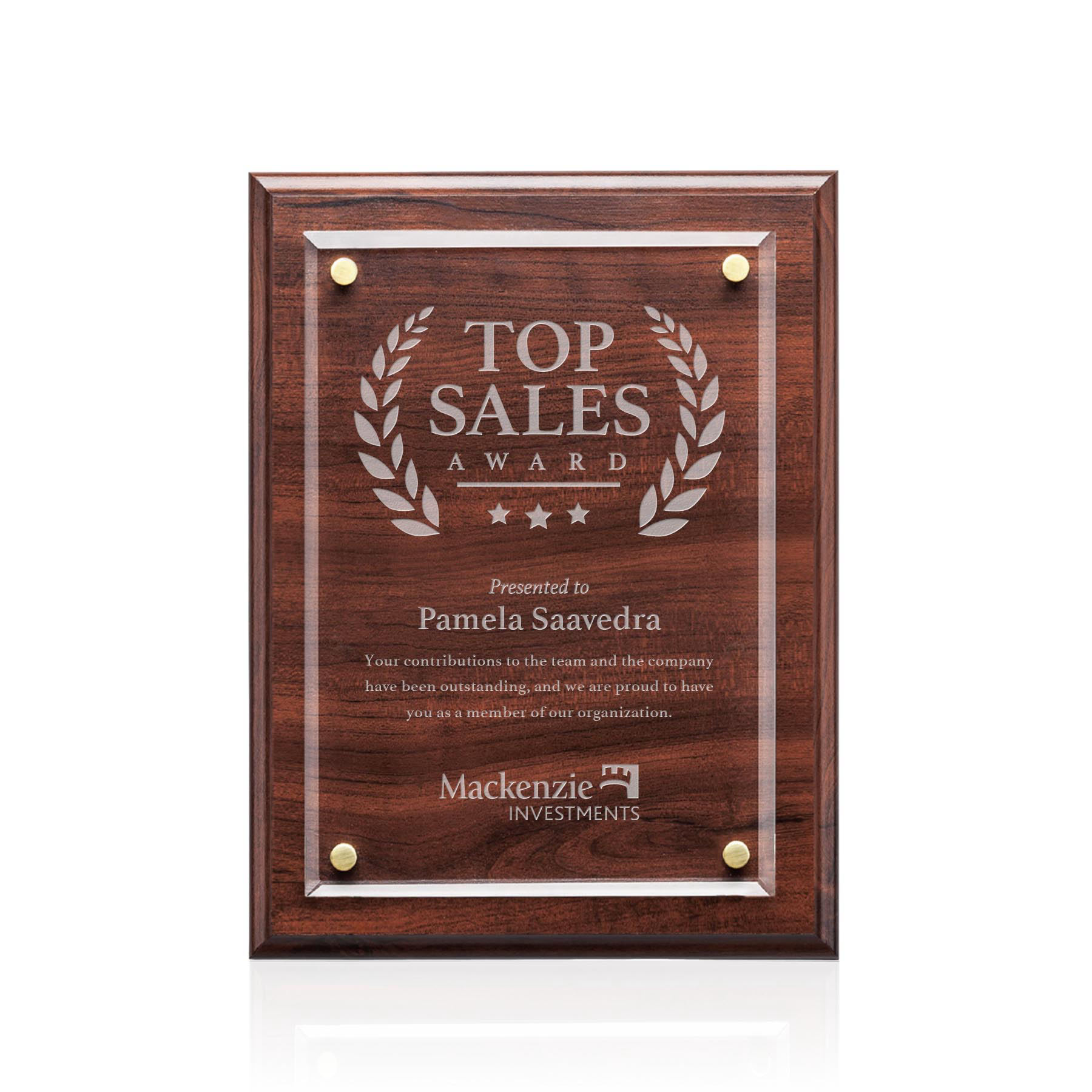 Elton Lasered Plaque-Cherry