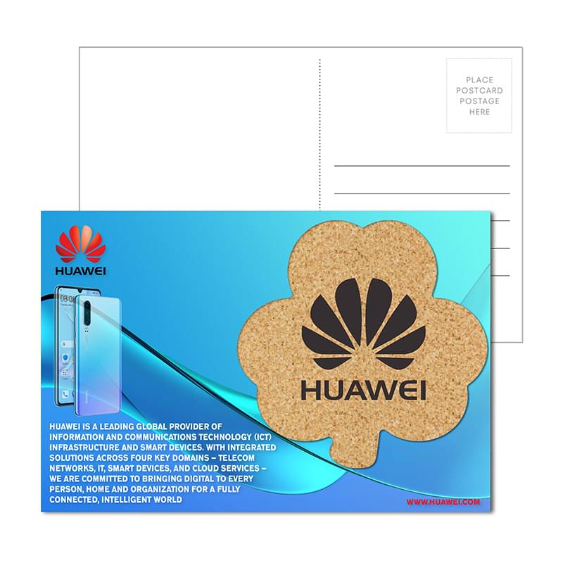 Post Card with Shamrock Cork Coaster