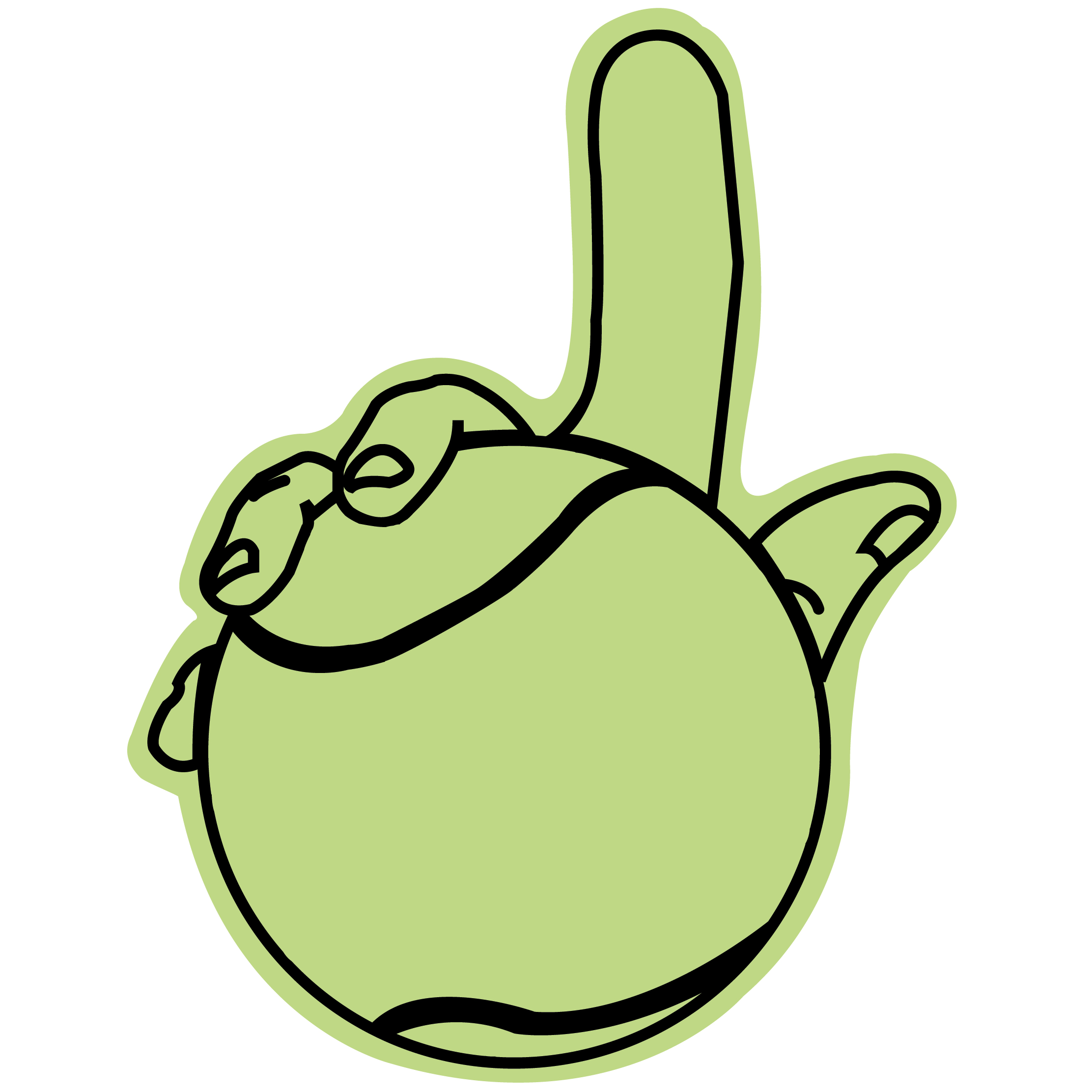 Large Tennis Ball Hand 47