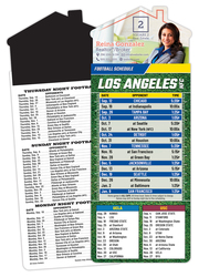 Magna-Card House Shape Magnet Football Schedules (3.5x9)