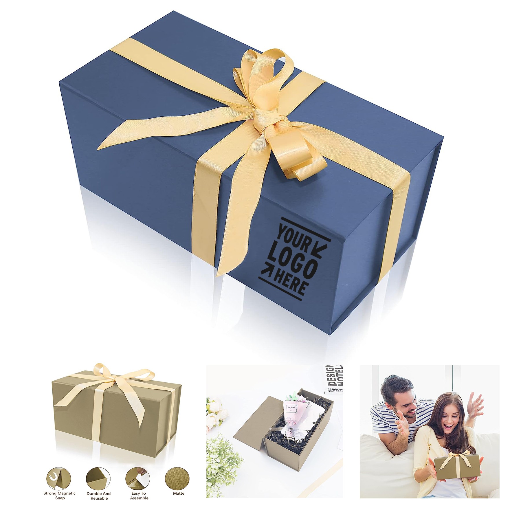 Magnetic Gift Box with Ribbon