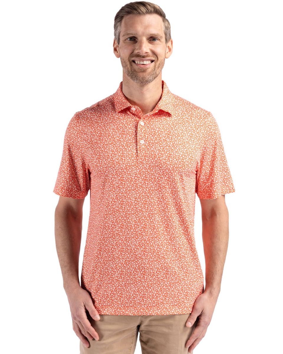 Cutter & Buck Pike Recycled Flora Print Mens Polo - MCK01344