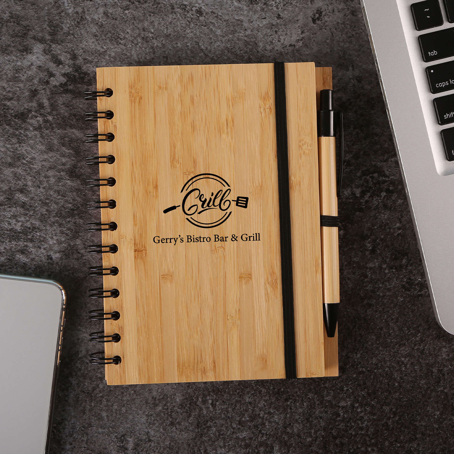 Syracuse Bamboo Cover Notebook 6