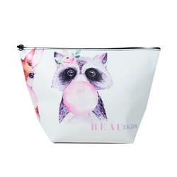 Wide Vegan Leather Bottom Gusset Full Color Amenity Pouch