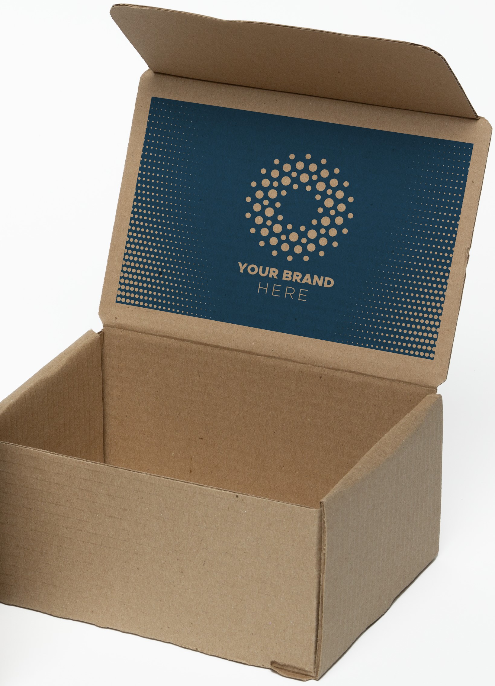 One Color Natural Display Mailer Box w/Inside Imprint (8" x 6" x 4") 3