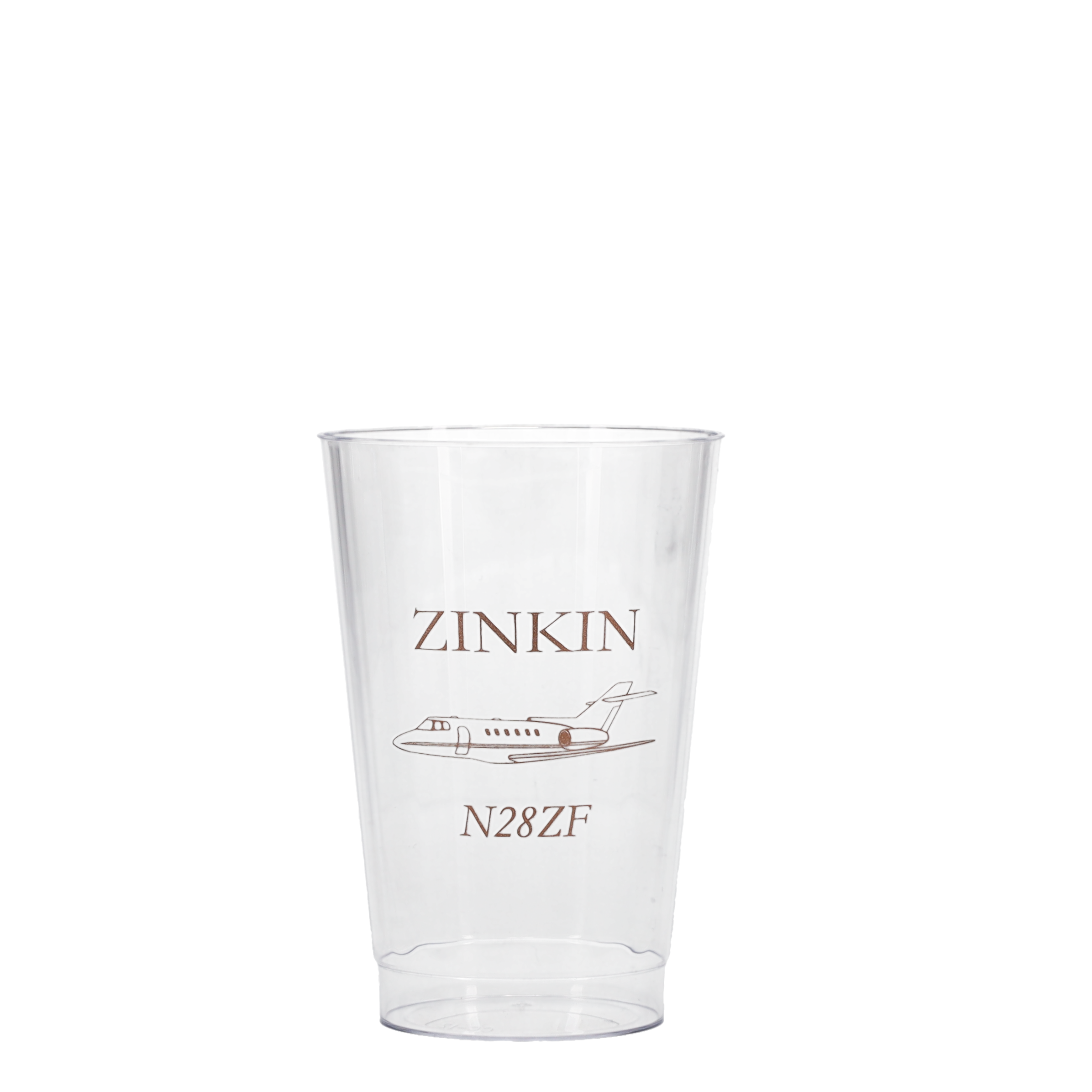 12 oz Hard Plastic Fluted Cup Clear Tradition Print 6