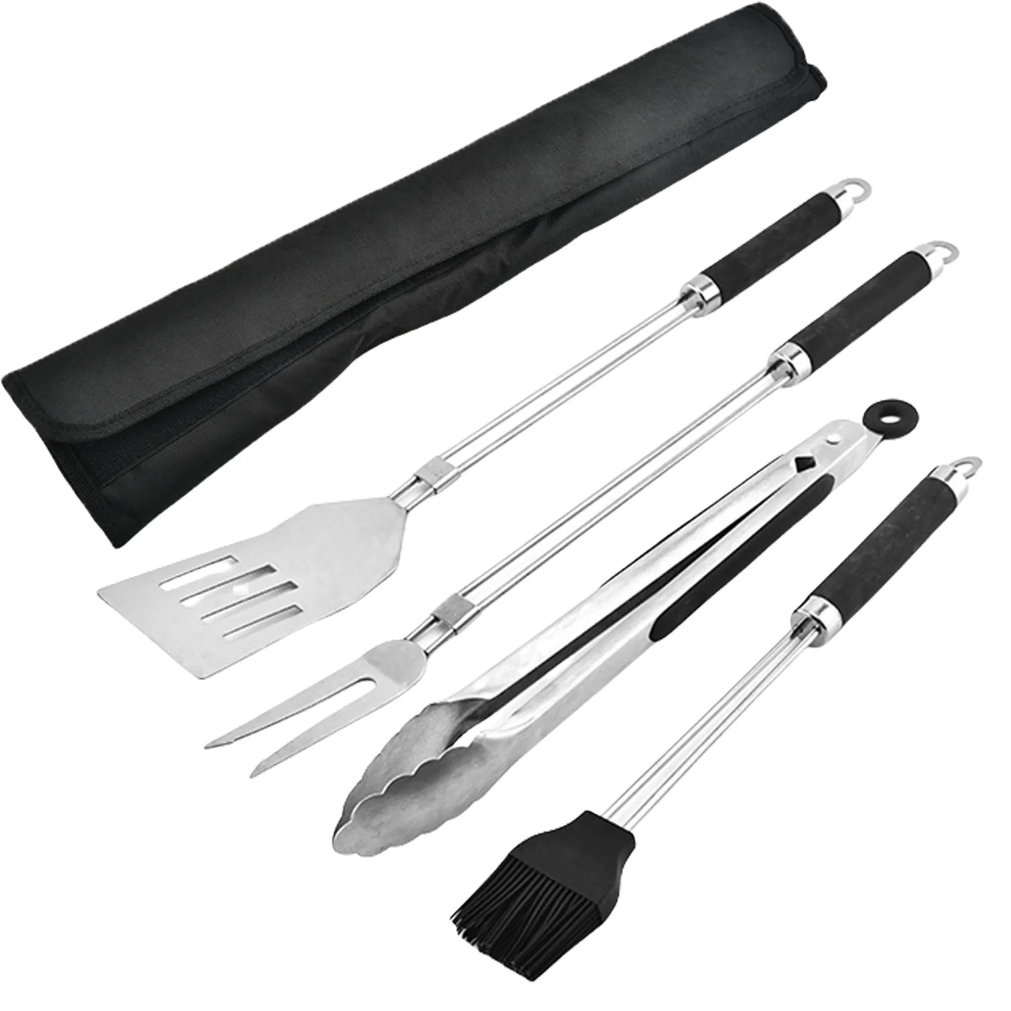 4-Piece BBQ Tool Set with Wrap Bag 13