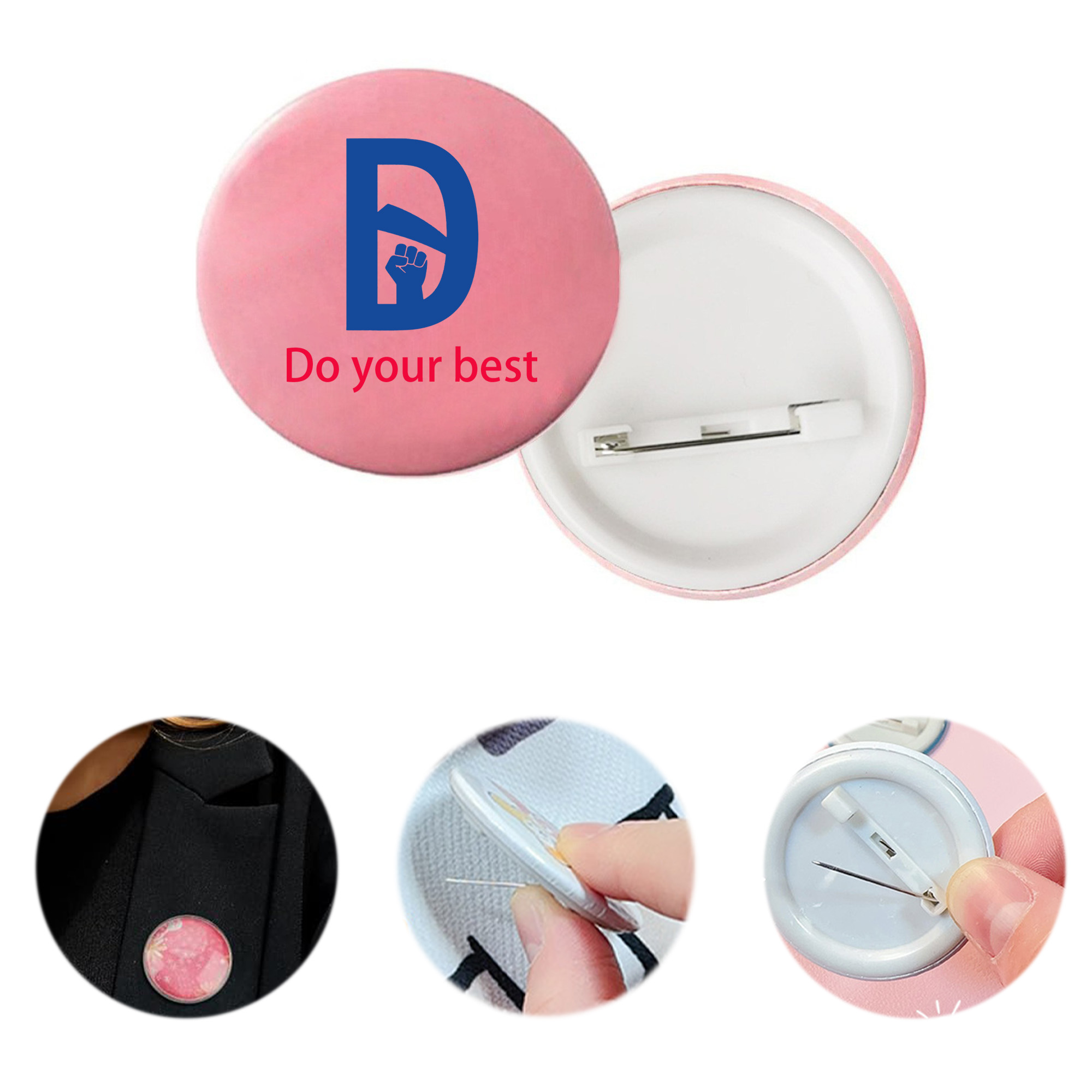Round Badge Brooch Pin for Party and Waiter 2