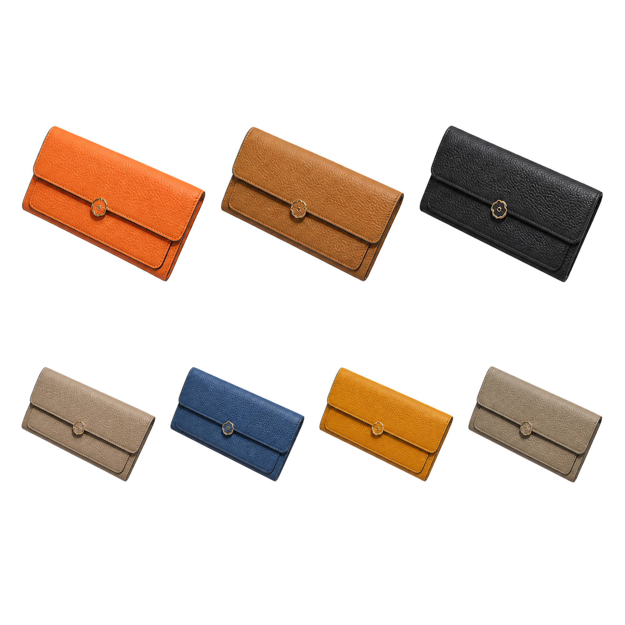Flap Organizer Genuine Leather Ladies Wallet 4