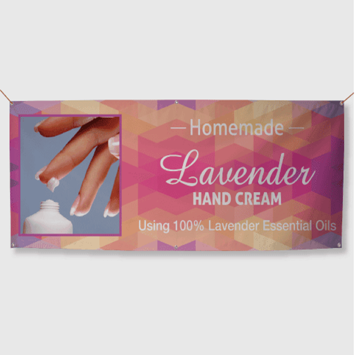High Res Indoor Vinyl Banner 4 X4 Perimeter Hems Perimeter