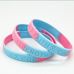 Multi-Color Swirl Embossed Silicone Bracelet