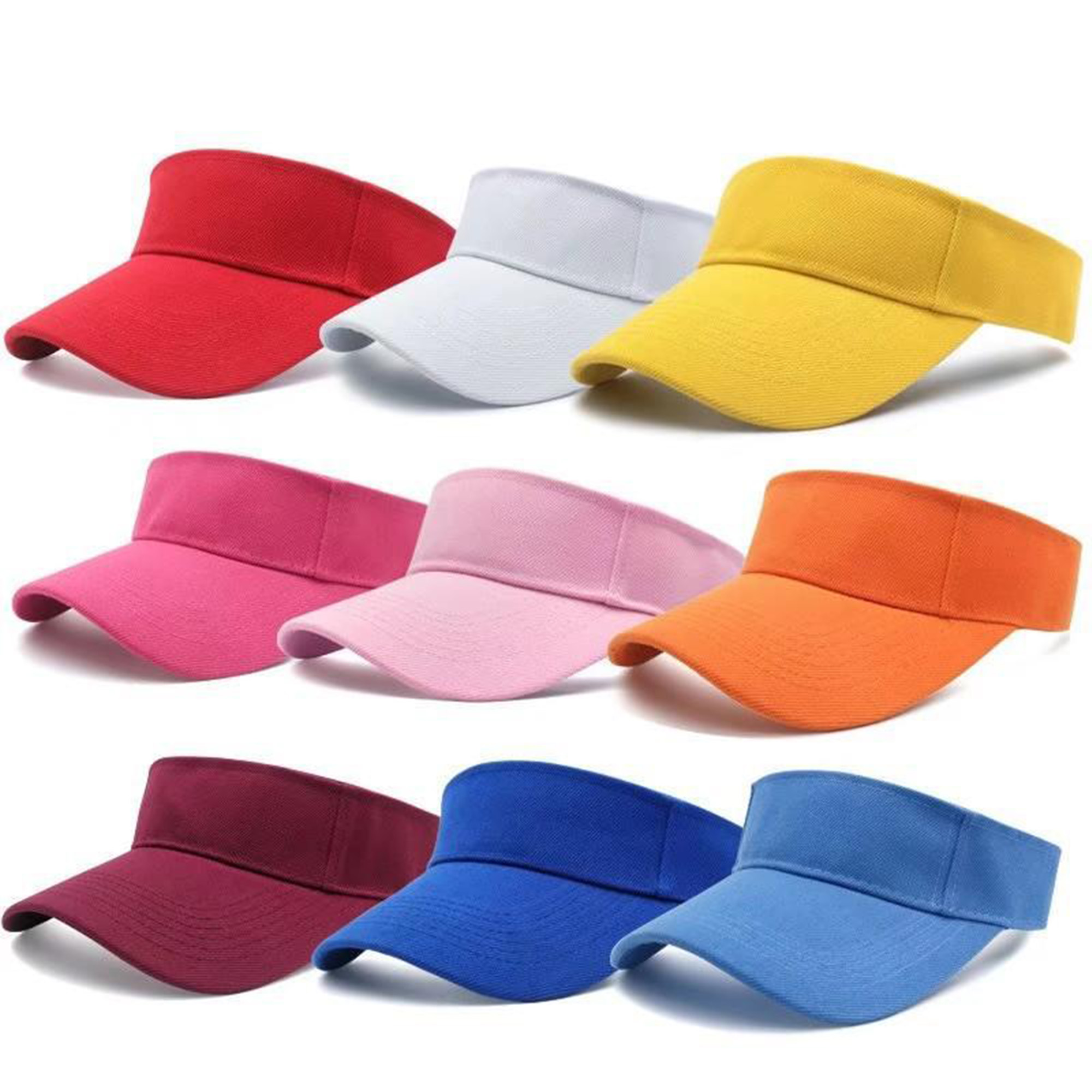 Custom Cotton Twill Unisex Sun Visor Cap Outdoor Sport Visor 3