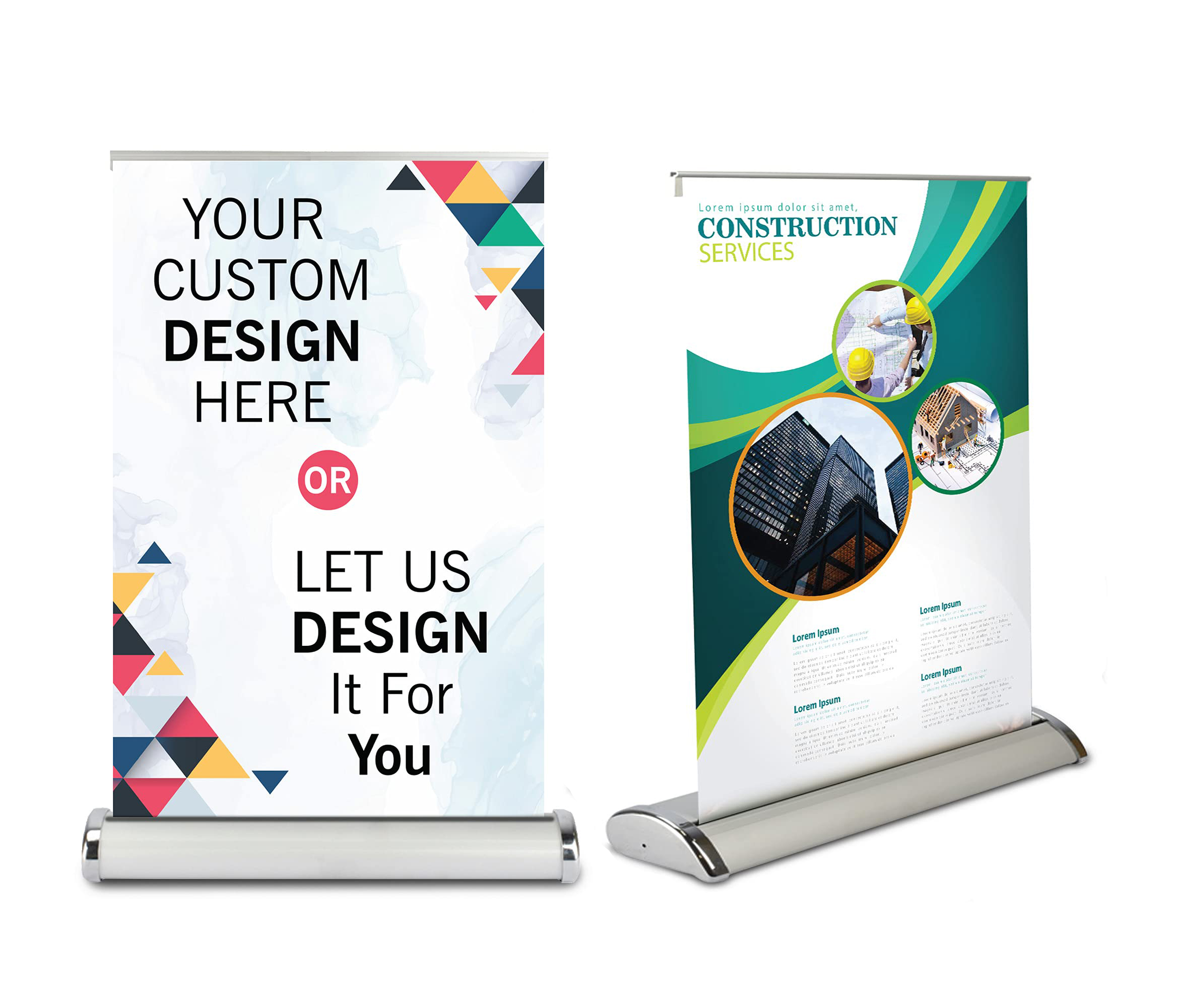 A4 Tabletop Retractable Banner Stand with Vinyl Graphic