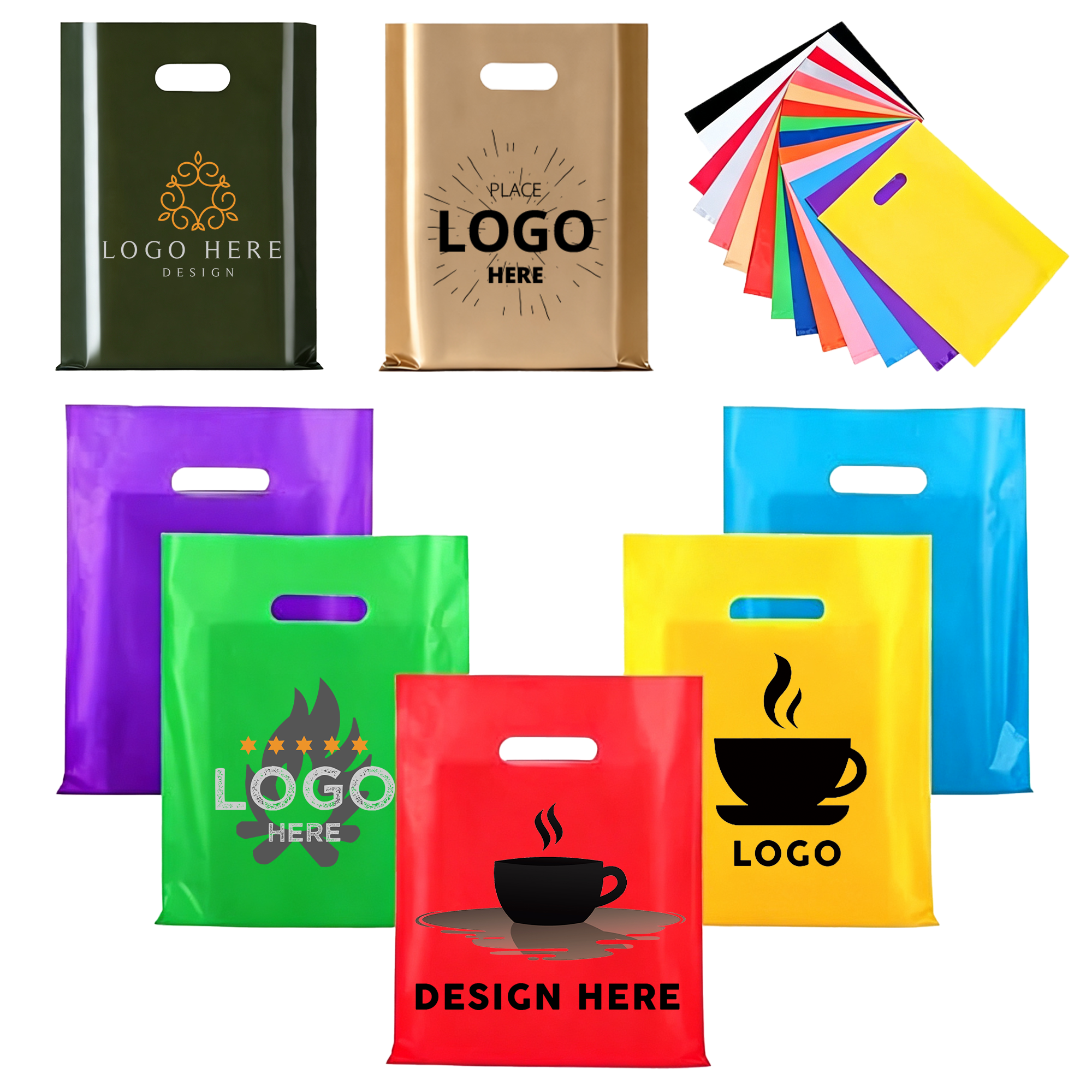Die Cut PE Plastic Handle shopping Bag 2
