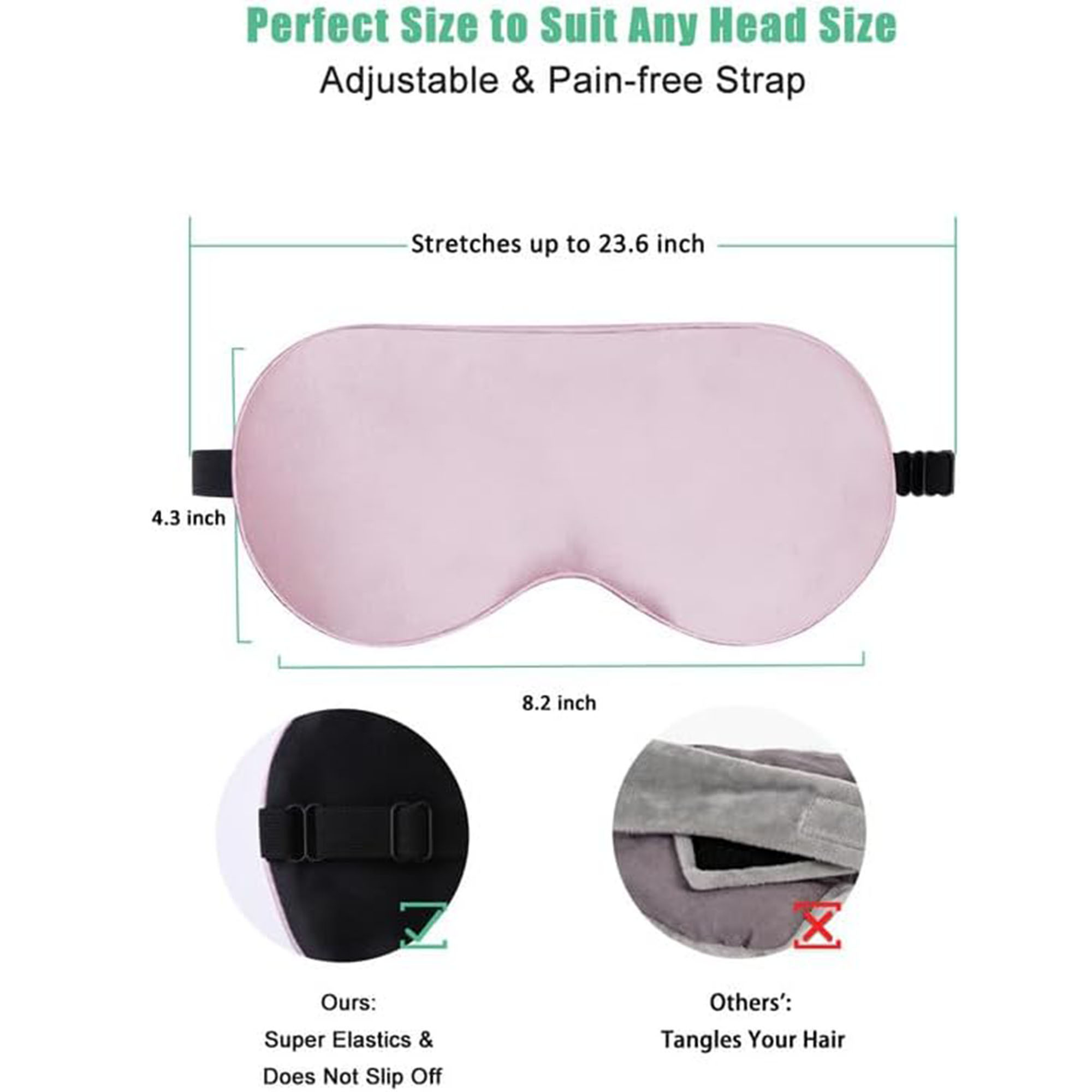 Adjustable Silk Sleep Mask for Ultimate Comfort and Relaxation 8
