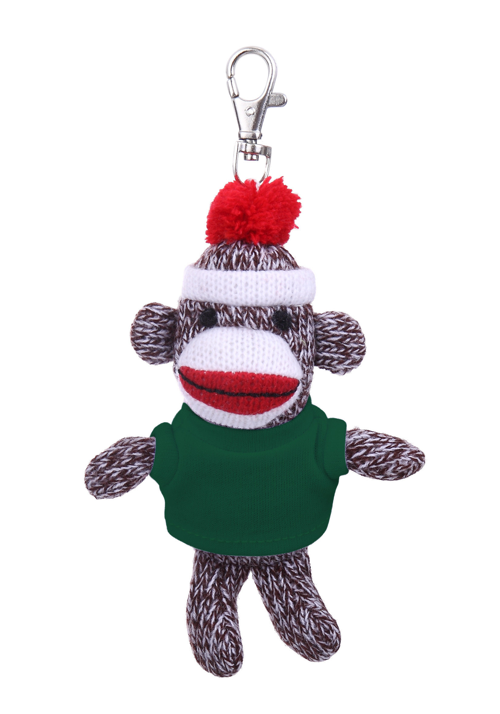 Plush Original Sock Monkey Keychain with Tee 17