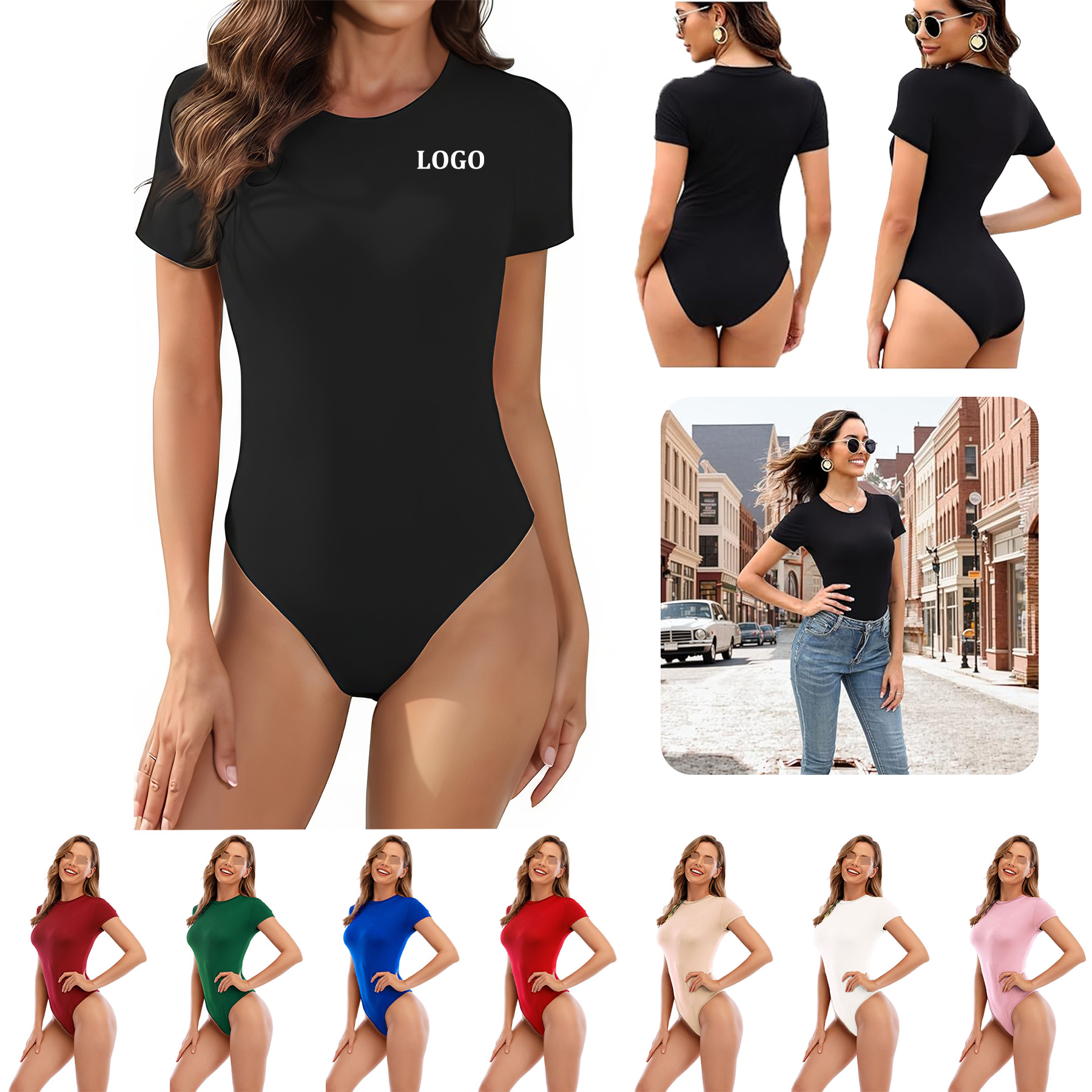 Body Suits for Womens Short Sleeve 2