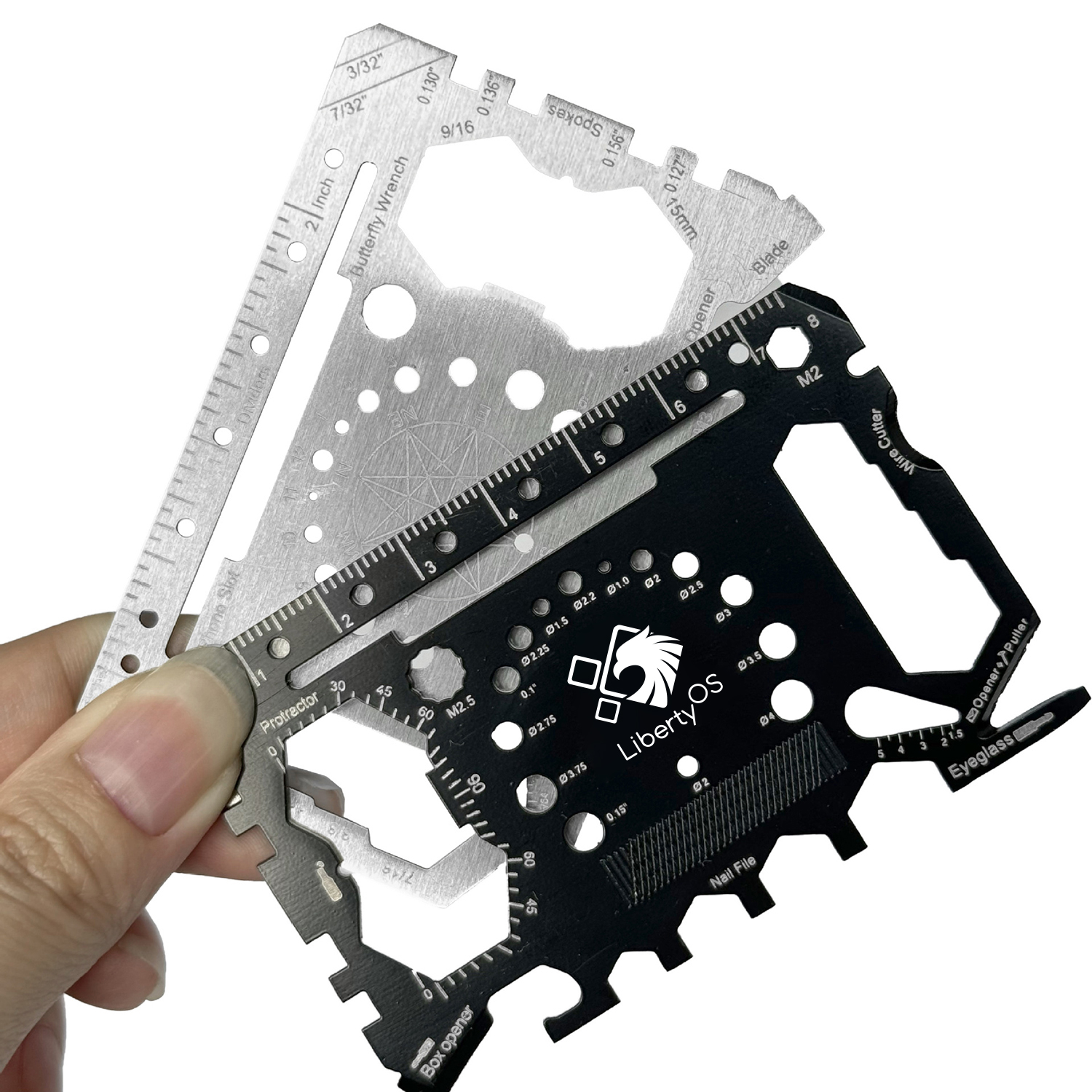 GearCard 46-in-1 Super Tool Card – Stainless Steel Multi-Tool with Hex Wrenches & Openers 3