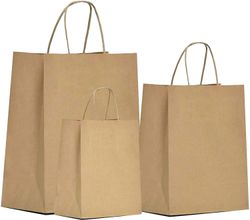 Kraft Paper Shopper Tote Bag(10"x5"x13") - Foil Stamp