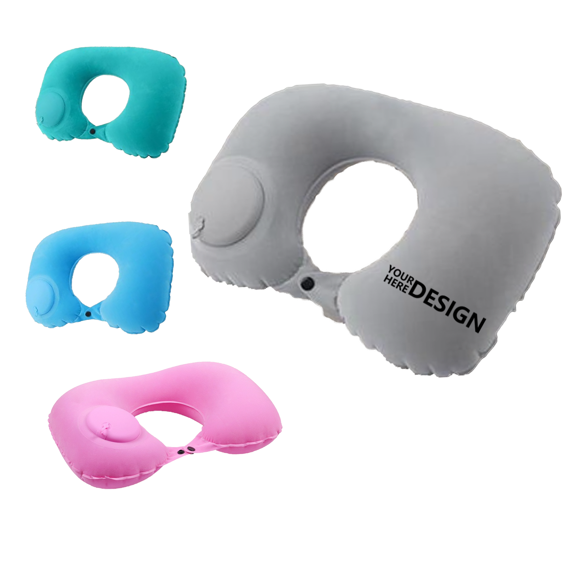 Press-Inflate U-Shaped Pillow 3