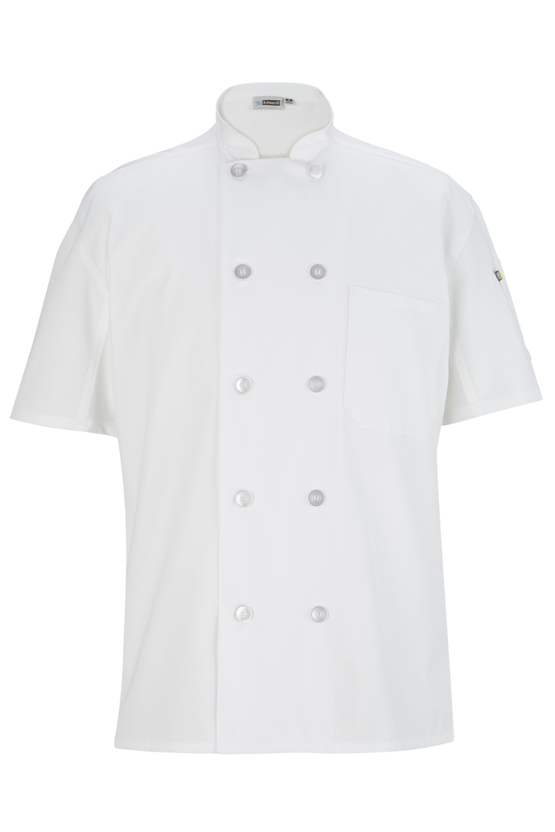 MESH BACK CHEF COAT 10BUTTONS 3333