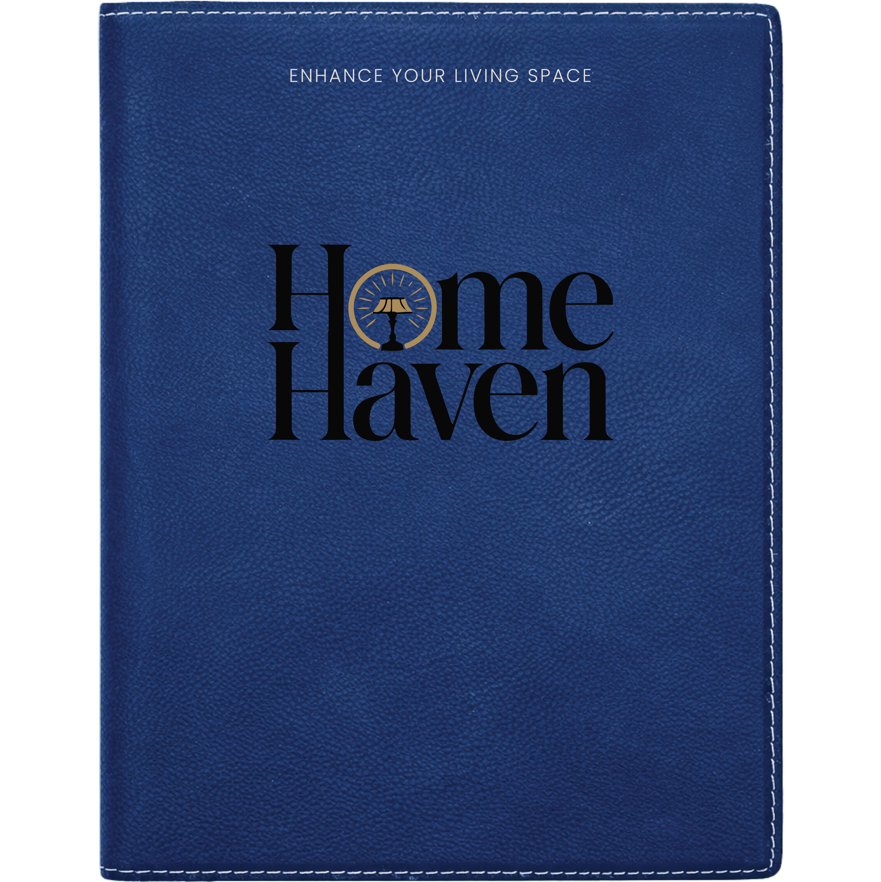 7" x 9" Leatherette Blue/Silver Portfolio