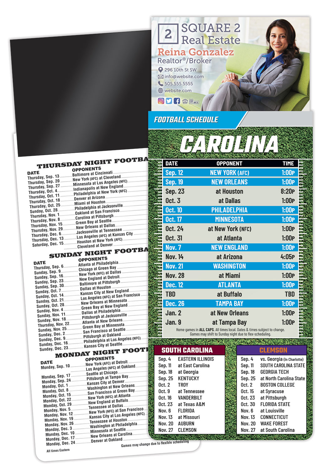 Magna-Card Business Card Magnet Football Schedules (3.5x9)