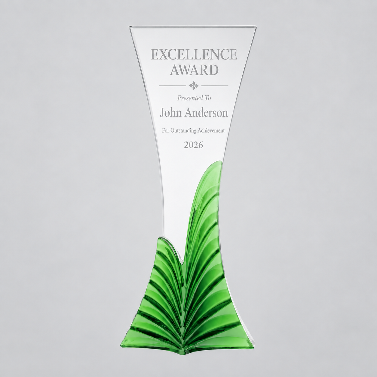 Crystal Trophy Award For Employee Recognition