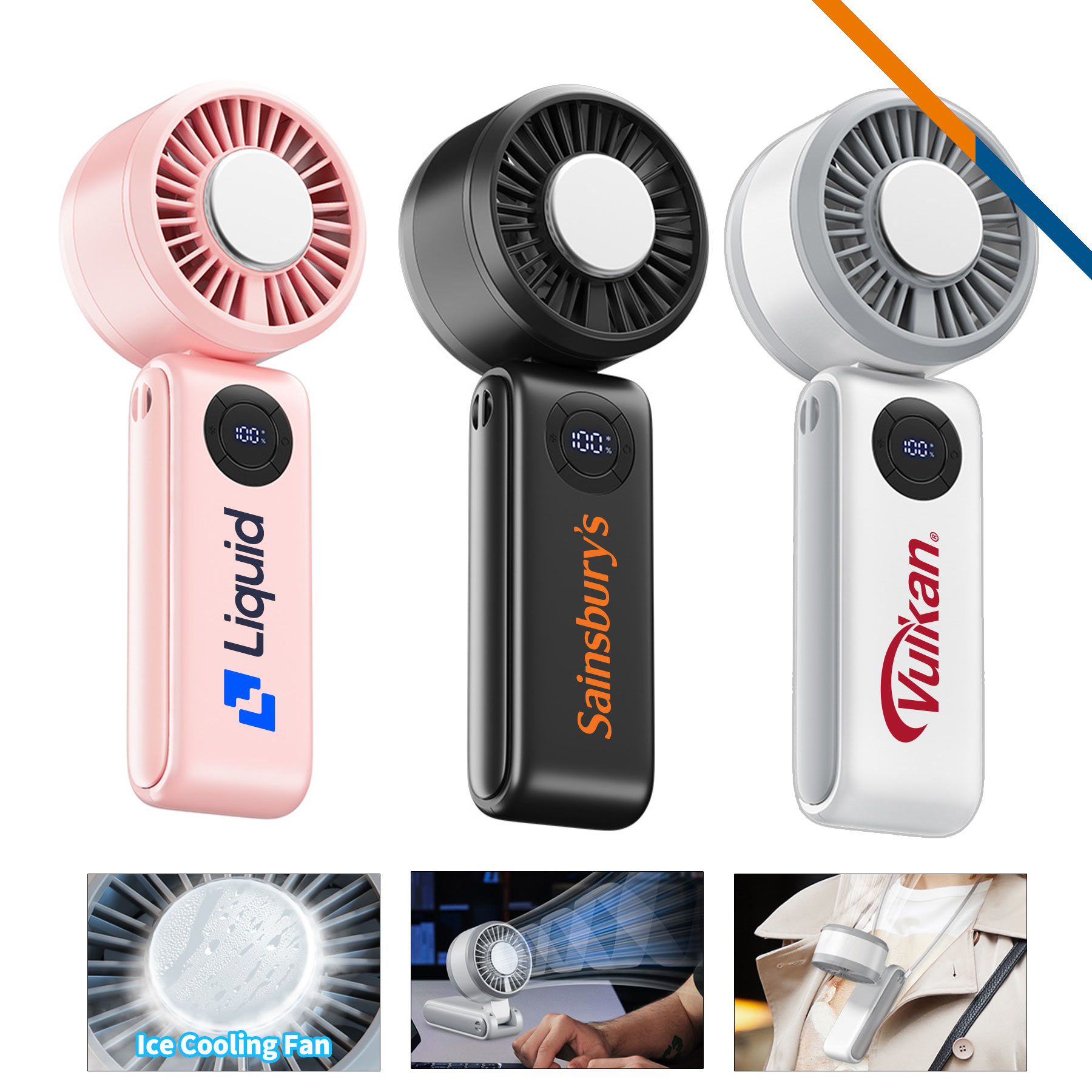 Burnett Foldable Ice Cooling Handheld Fan