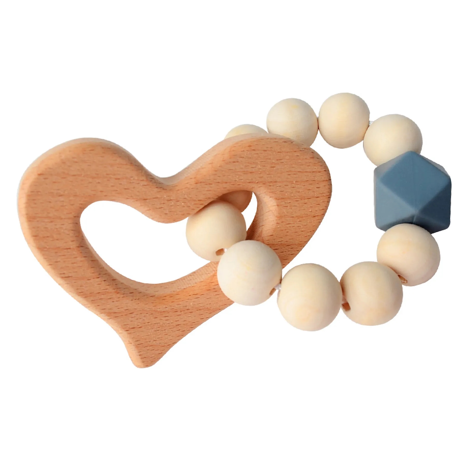 Natural Wood Teething Rattle : 3 M+ 18