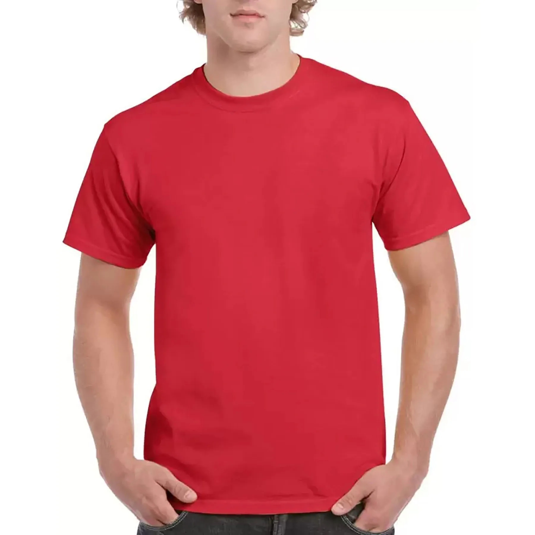 100% Cotton Crew Neck T-shirt Men's 22