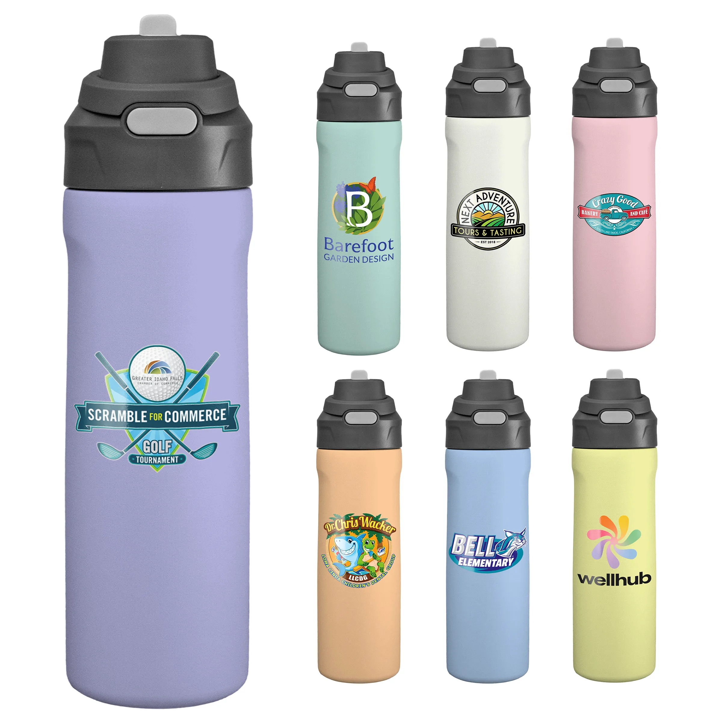 Pop Up 24 Oz. Recycled Pastel Bottle, custom water bottle with logo imprint 17