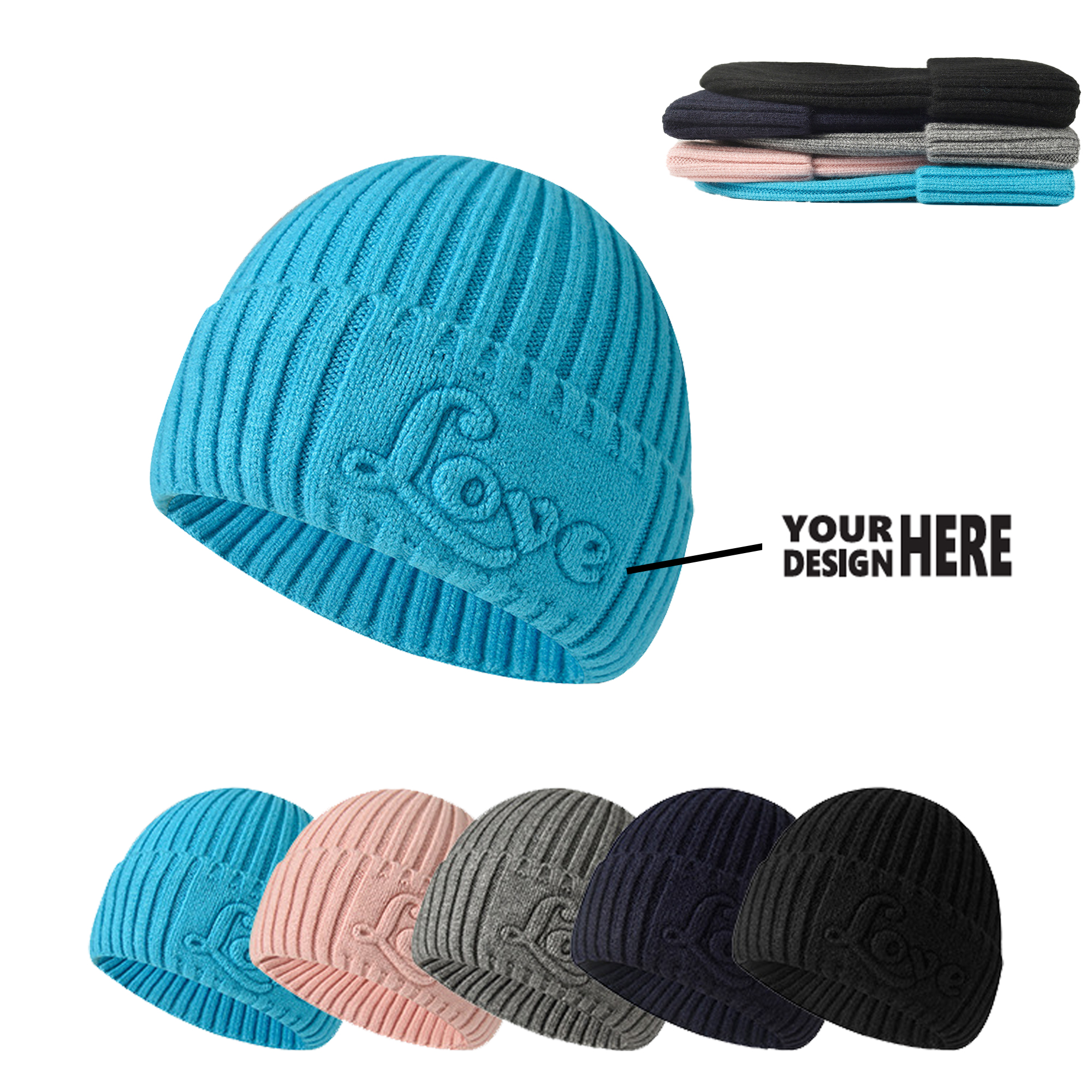 Three-dimensional Pattern Knitted Hat 3