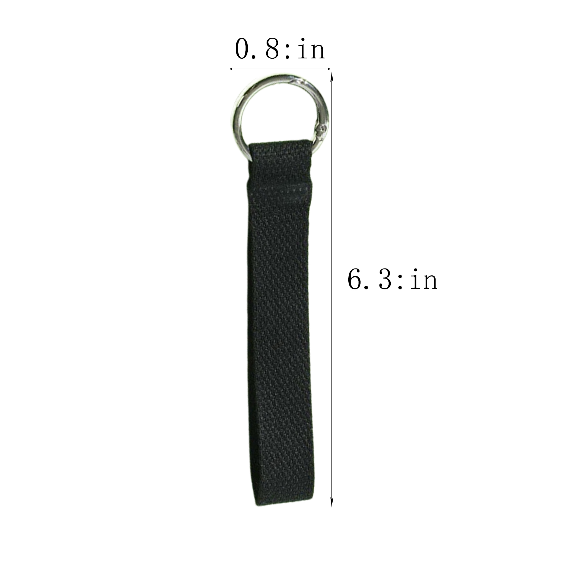 Lightweight Polyester Wristband Keychain With Metal Ring 4