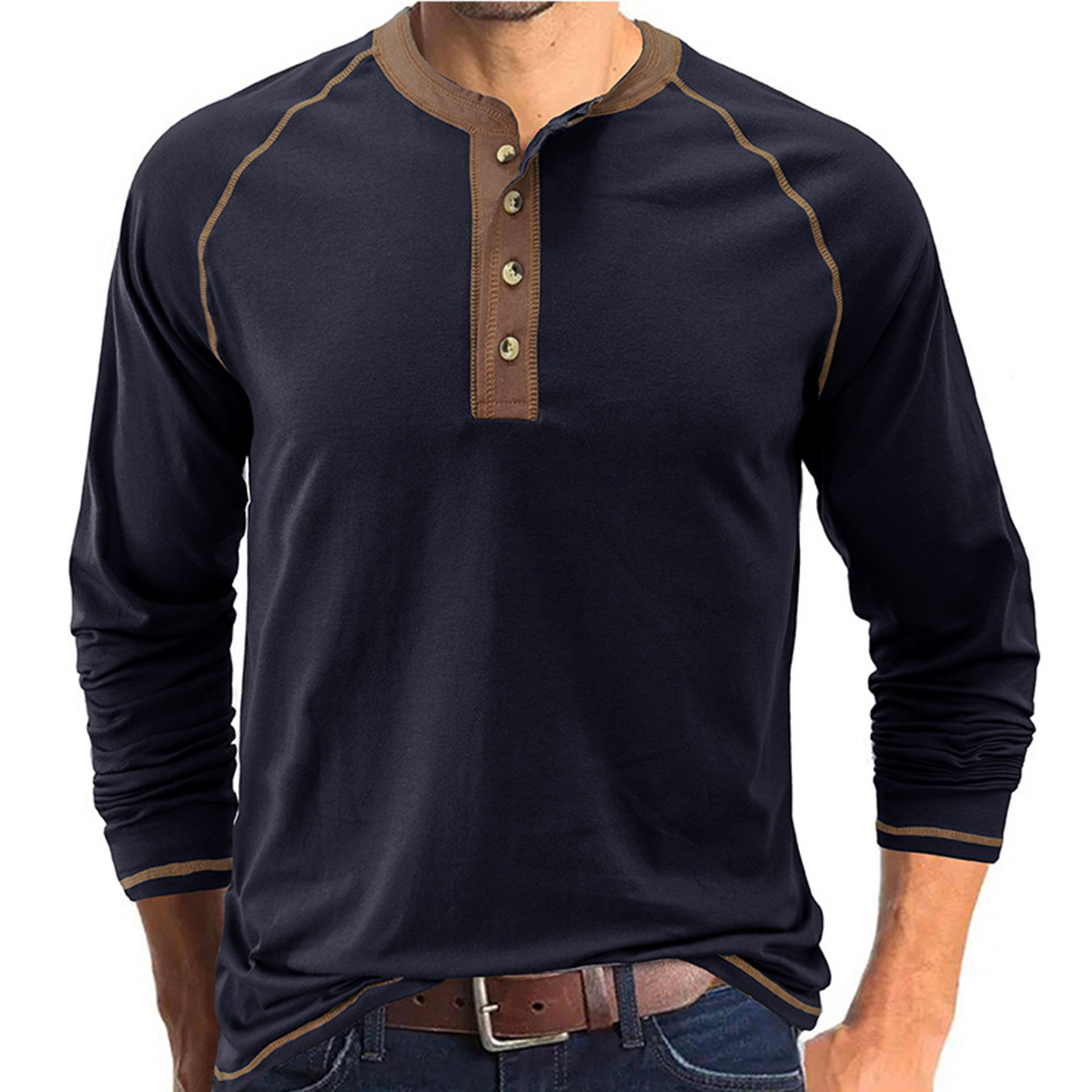 Outdoor Button Long Sleeved Bottoming Shirt 41