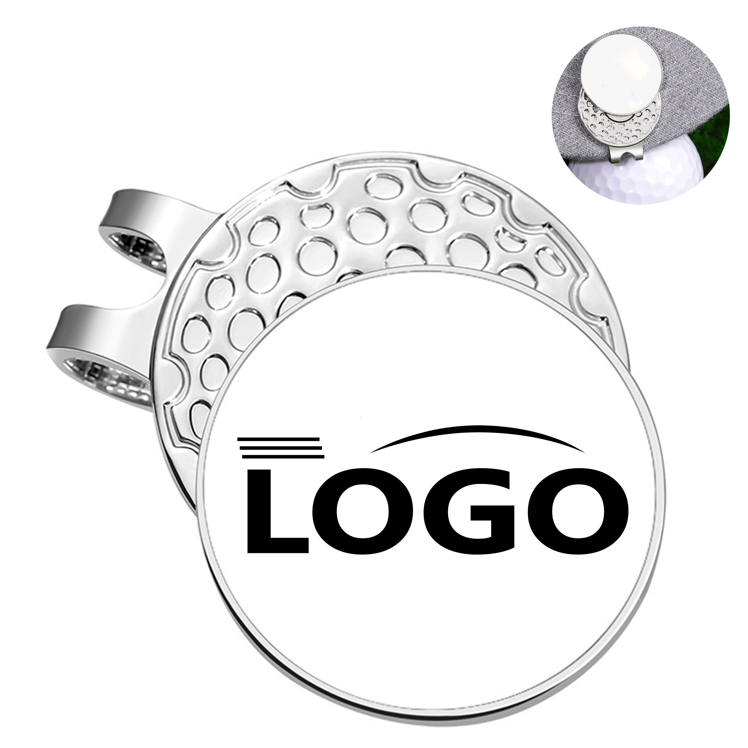 Magnetic Golf Ball Marker with Hat Clip ?C Steel